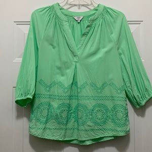 3/$15 Crown & Ivy size small petite green top